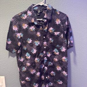 Men's Black Floral Shirt